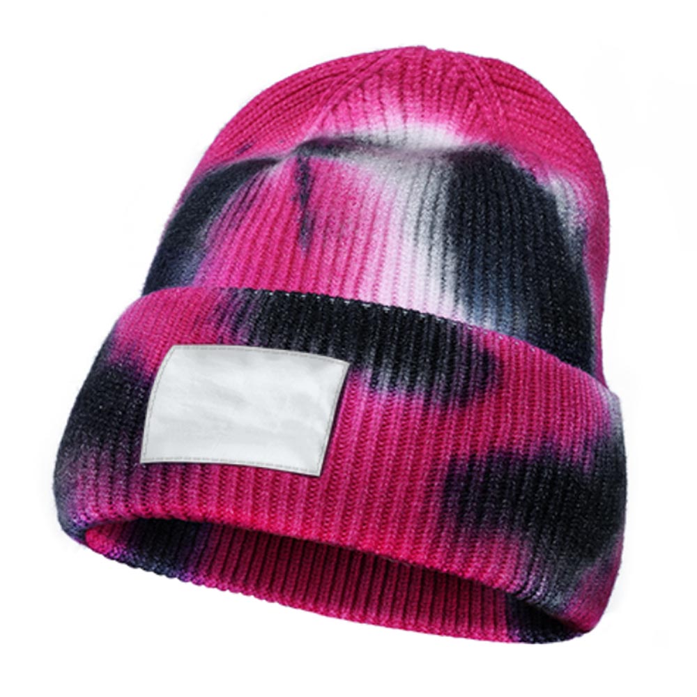 Tie Dye Knitted Beanie Hat Custom