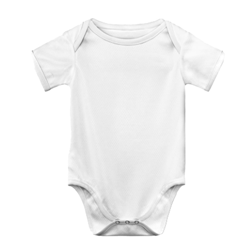 Custom Short Sleeves Baby Bodysuits White Hem for Newborns