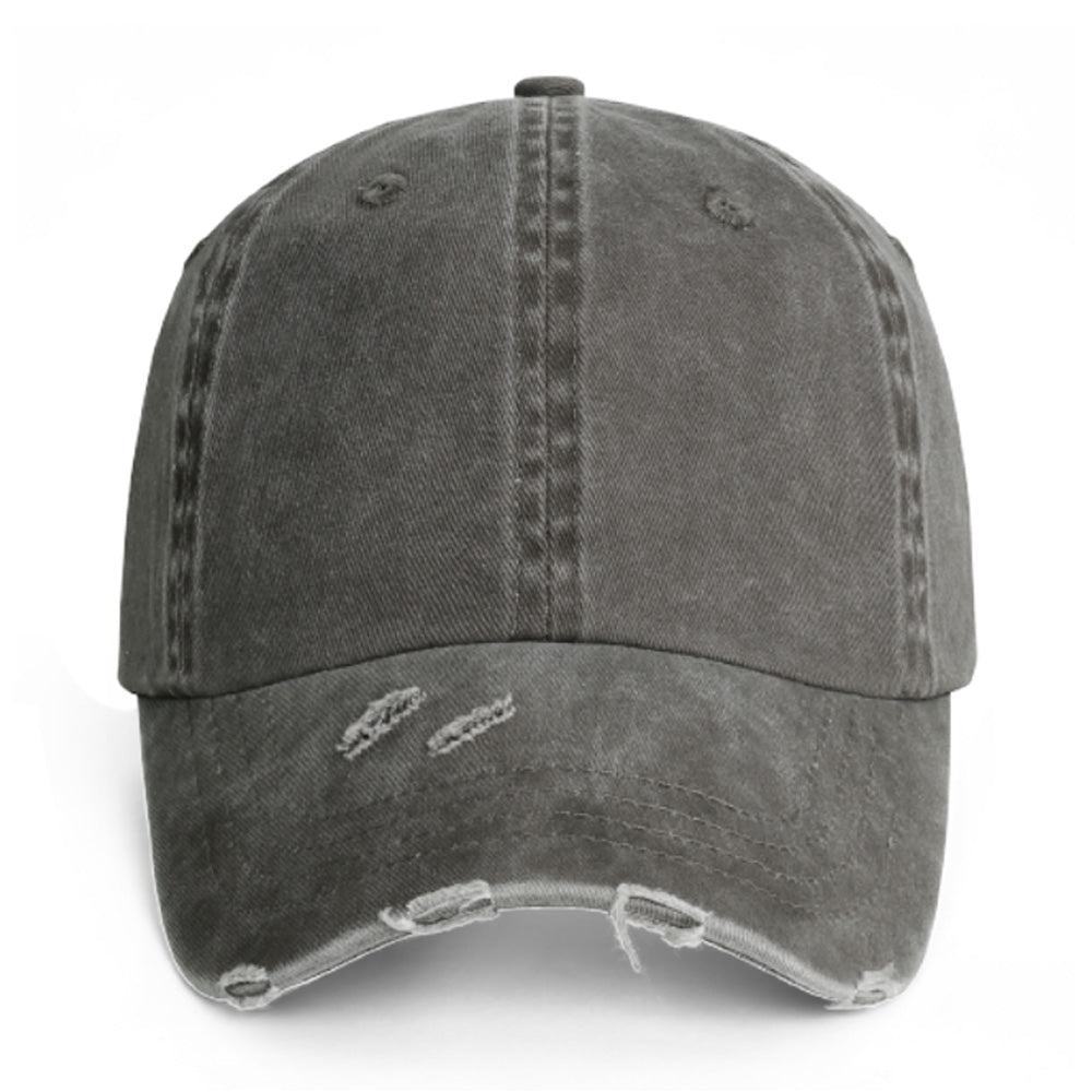 Personalized Washed Denim Torn Baseball Cap