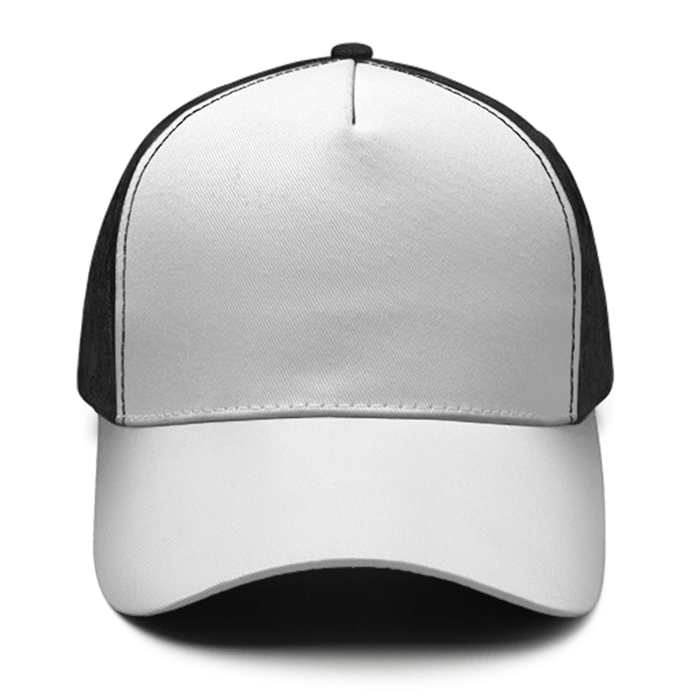 Custom Baseball Caps Black and White Curved Bill