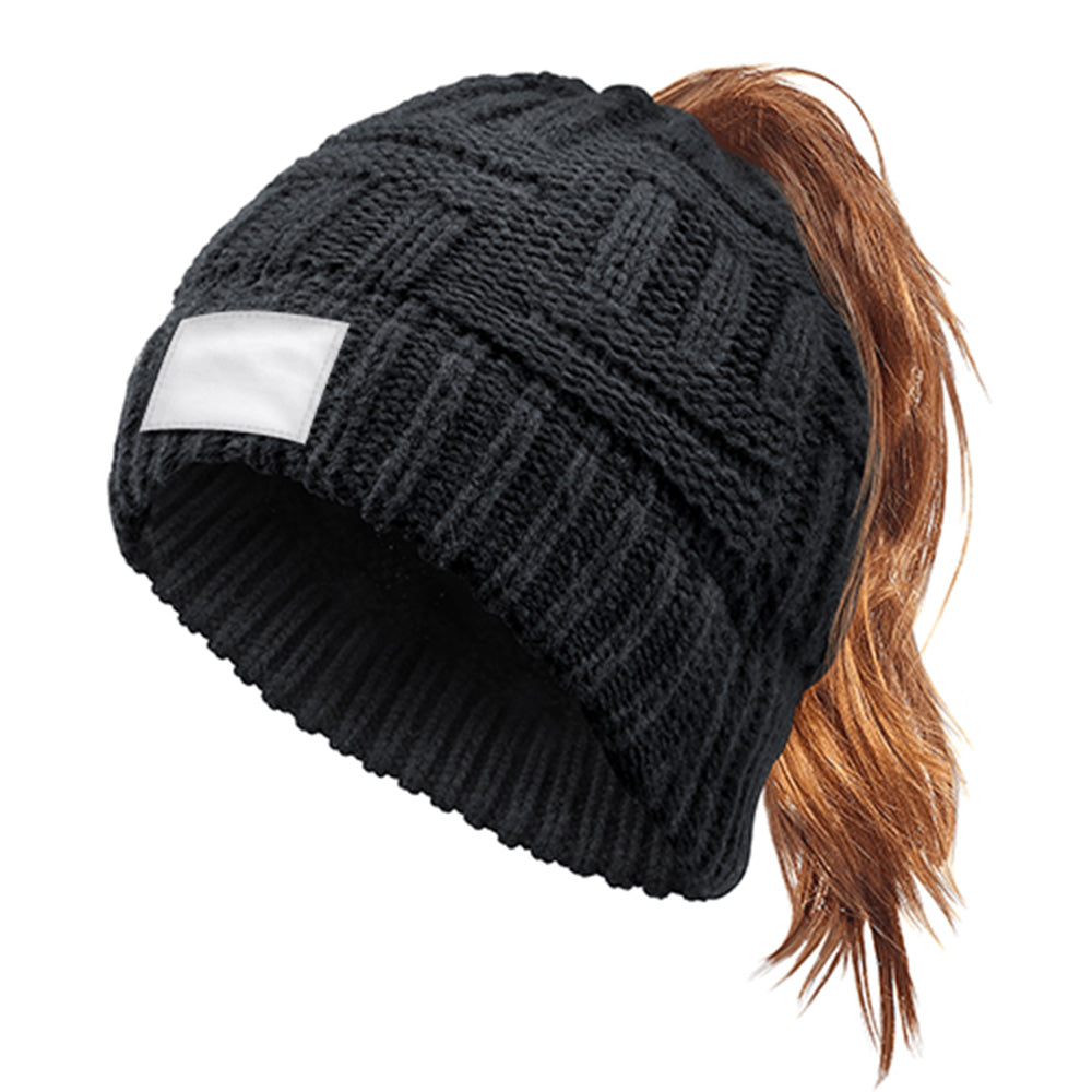 Custom Ponytail Beanie with Ponytail Hole