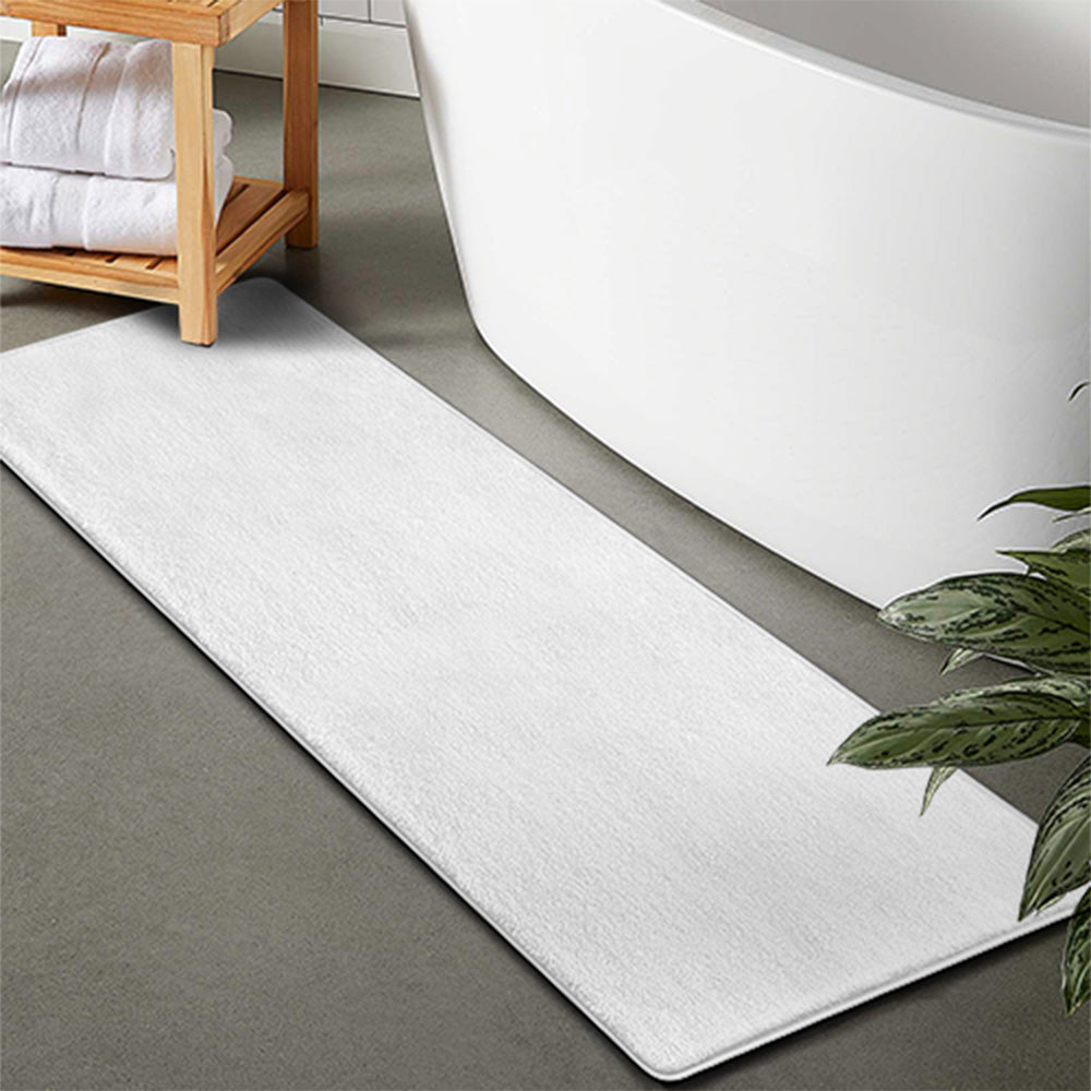 Custom Faux Cashmere Best Bathroom Mat with Anti-slip Rubber 47X17inch