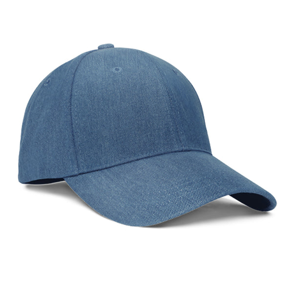 Custom Baseball Cap Heavy Washed Blue Denim