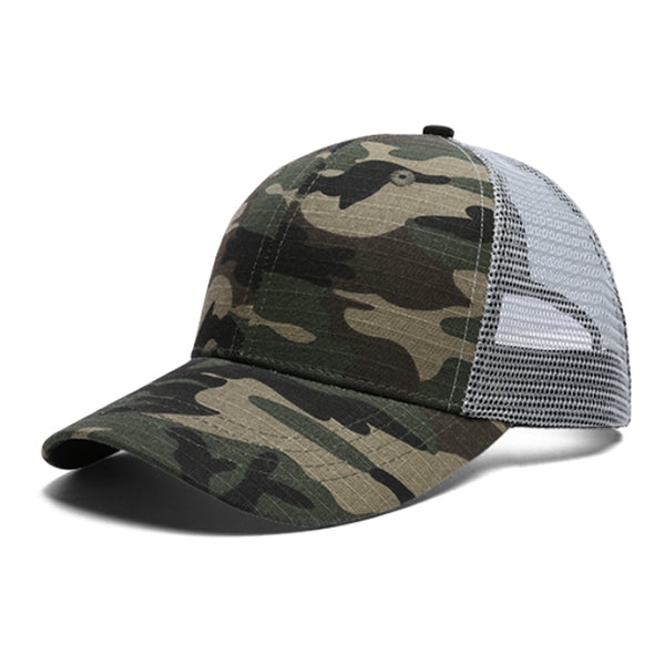 Custom Baseball Caps Camouflage Mesh Back Curved Bill