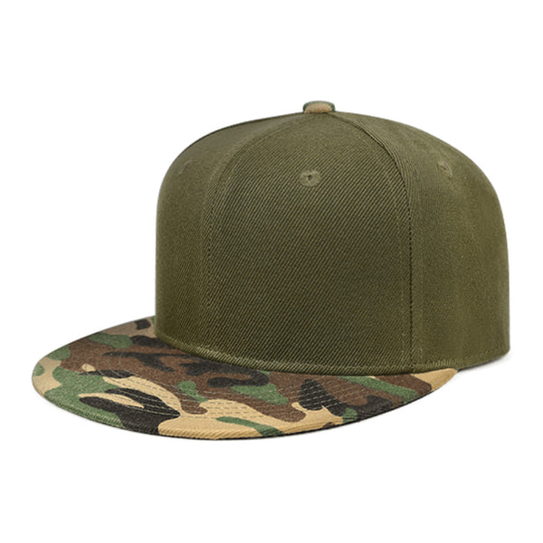 Custom High-Profiled Flat Bill Baseball Cap with Snapback