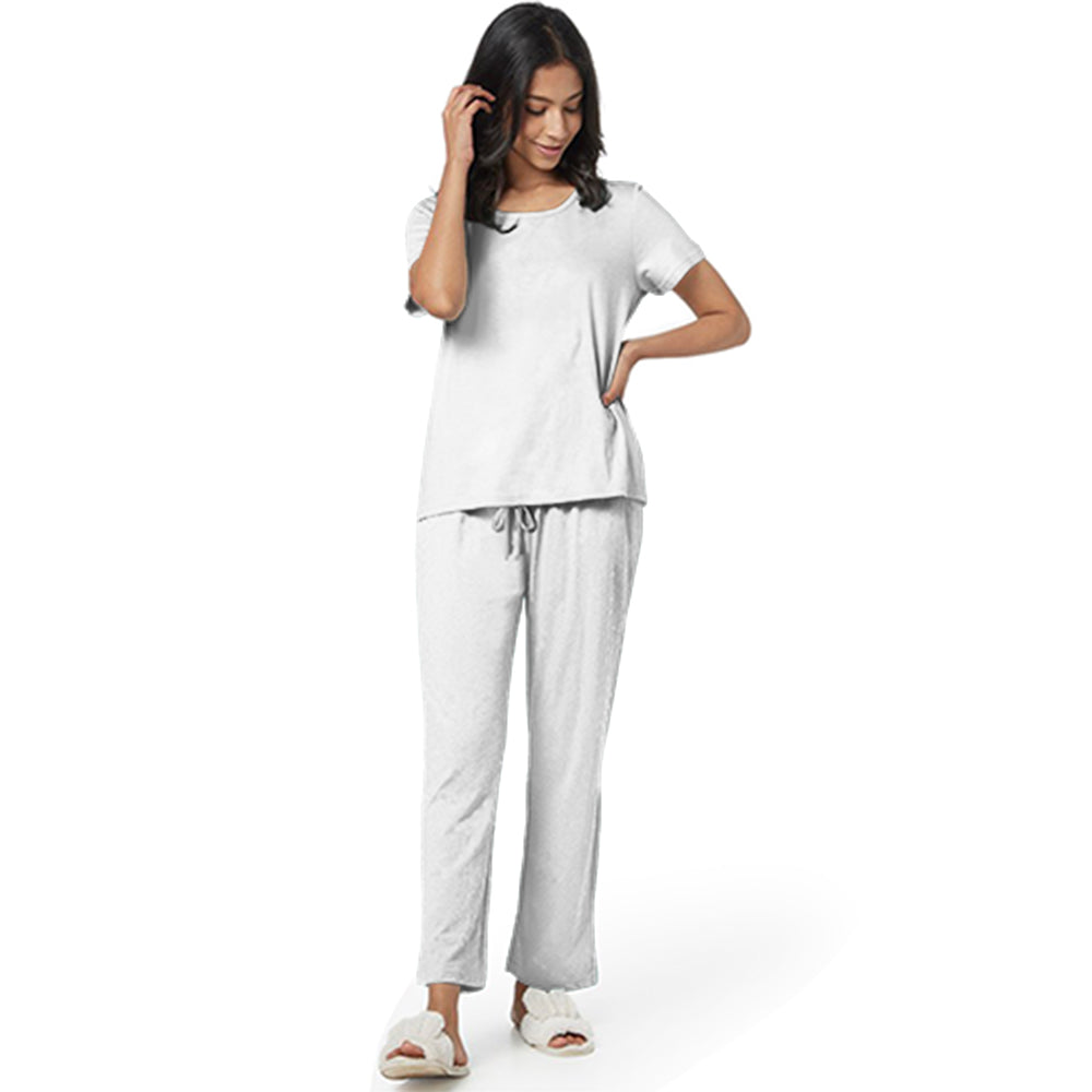 Personalized Pajama Set  Short Sleeve Long Pants for Women