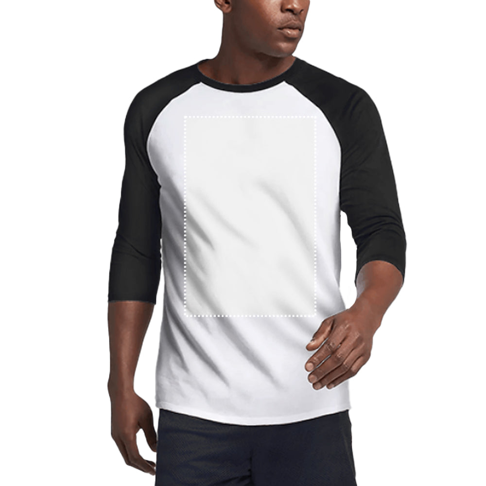 100% Cotton Custom Long Sleeve T Shirts for Men Front Print