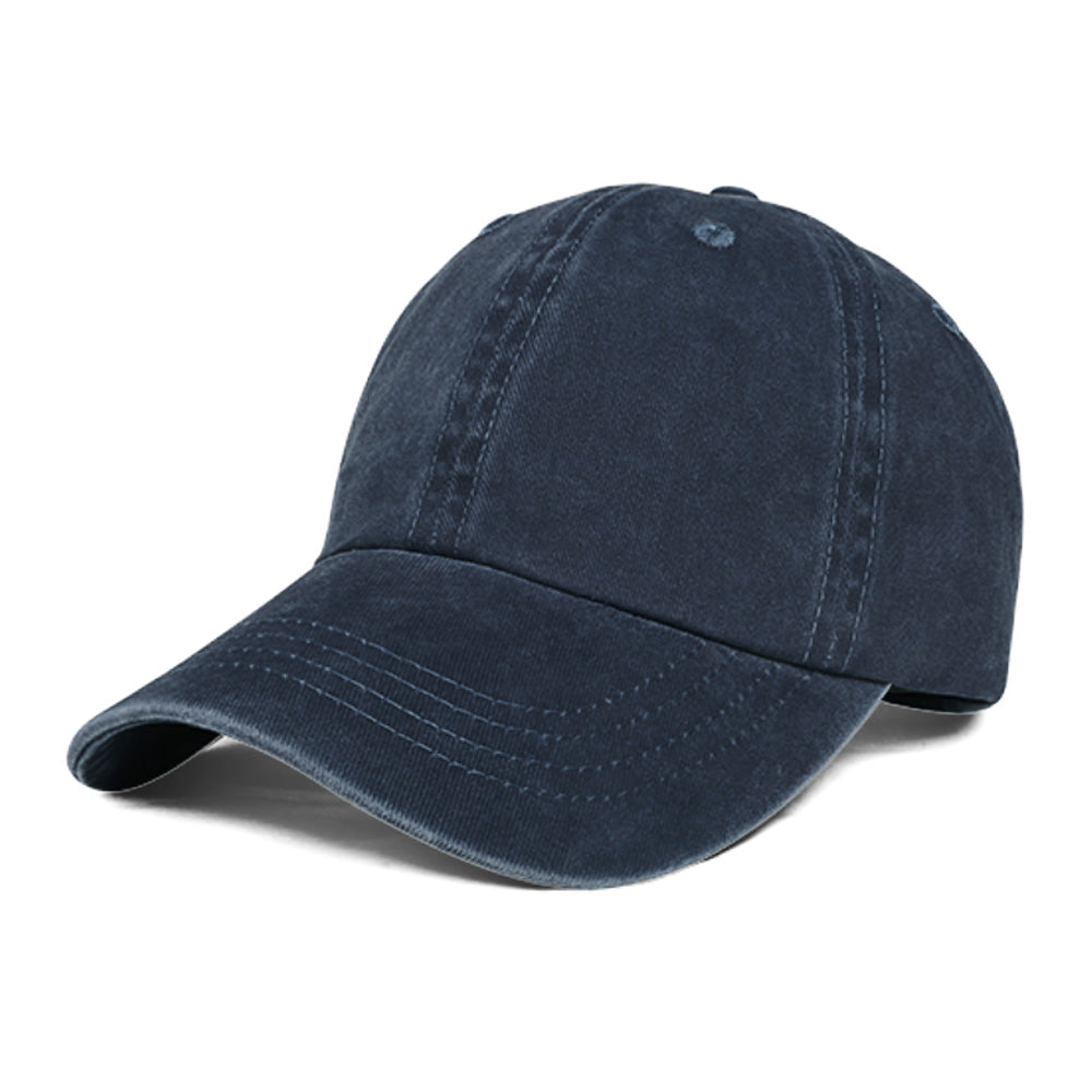 Personalized Baseball Cap Washed Denim Metal Buckle