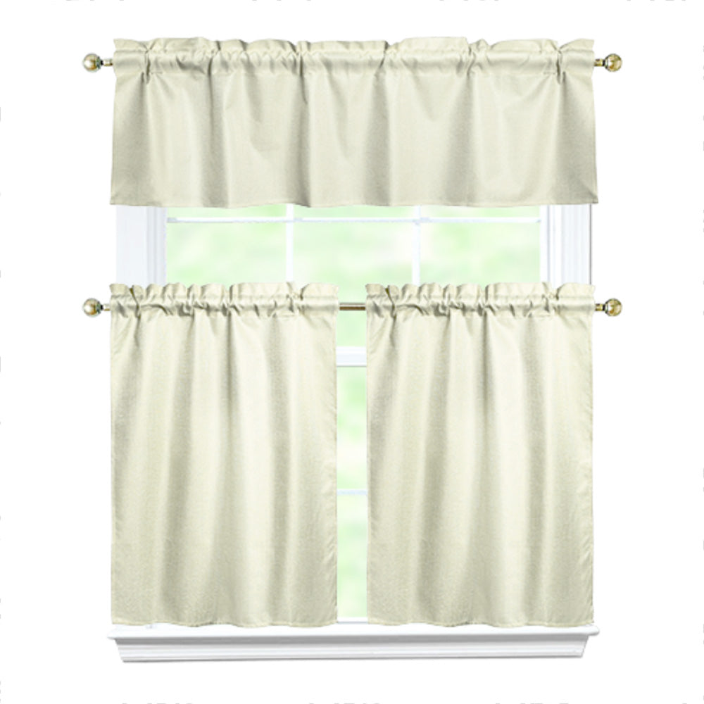 Personalized Kitchen Curtains Valance 3pcs Set 27.5x36inch