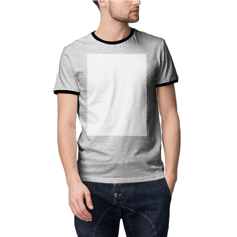 100% Cotton Custom Colorblock Unique T-shirts For Men Front Design