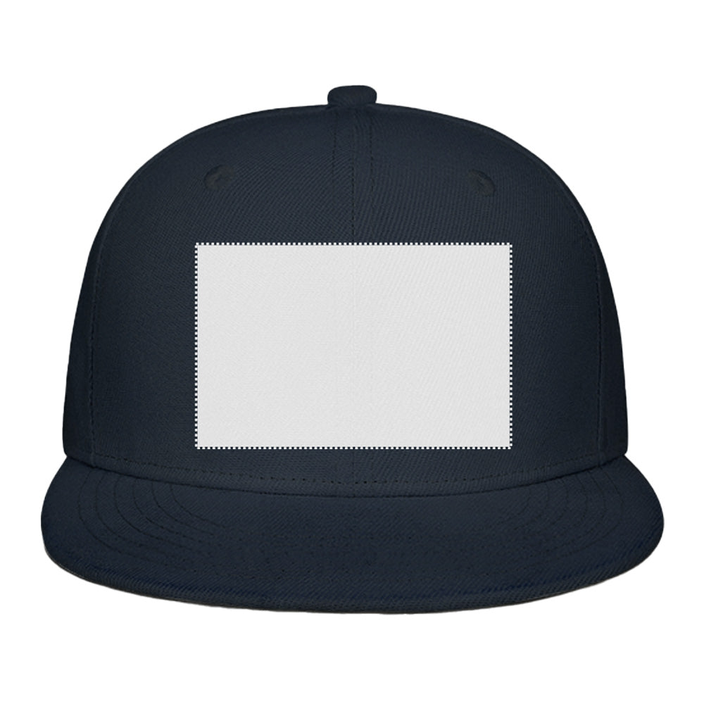 100% Cotton Custom Flat Bill Baseball Cap With Snapback